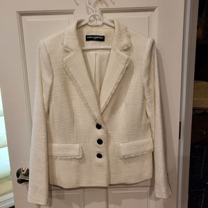 KARL LAGERFELD WHITE BLAZER SZ 12